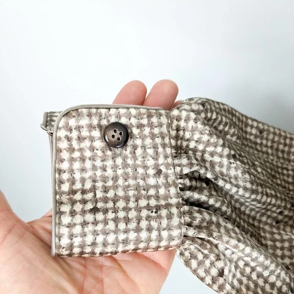 Vintage Linda Allard Ellen Tracy Silk Blouse Top Shirt Button Long Brown 90s 8 - Picture 9 of 14